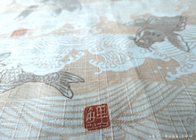 Load image into Gallery viewer, Furoshiki Reusable Fabric Wrap, Bandana, Koi Carp ⦿fsjf0020