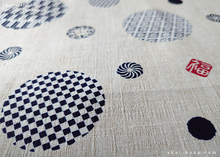 Load image into Gallery viewer, Furoshiki Reusable Fabric Wrap, Bandana, Komon Ivory ⦿fsjf0024