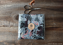 Load image into Gallery viewer, Furoshiki Reusable Fabric Wrap, Bandana, Ryū Dragon Black ⦿fsjf0025