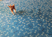 Load image into Gallery viewer, Furoshiki Reusable Fabric Wrap, Bandana, Tombo Dragonfly ⦿fsjf0029