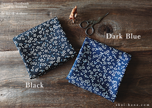 Load image into Gallery viewer, Furoshiki Reusable Fabric Wrap, Bandana, Sakura, Black or Dark Blue ⦿fsjf0030-31