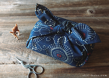 Load image into Gallery viewer, Furoshiki Reusable Fabric Wrap, Bandana, Kikukarakusa ⦿fsjf0036
