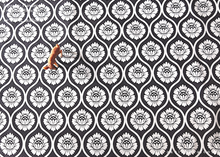 Load image into Gallery viewer, Furoshiki Reusable Fabric Wrap, Bandana, Black x White Floral ⦿fsjf1002