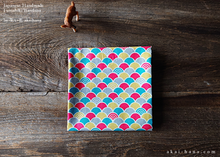 Load image into Gallery viewer, Furoshiki Reusable Fabric Wrap, Bandana, Seigaiha Neon ⦿fsjf1005