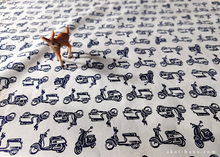 Load image into Gallery viewer, Furoshiki Reusable Fabric Wrap, Bandana, Scooter ⦿fsjf1011