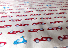 Load image into Gallery viewer, Furoshiki Reusable Fabric Wrap, Bandana, Race Cars & Scooters ⦿fsjf1012