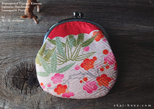 Load image into Gallery viewer, :: Clearance :: Repurposed Vintage Kimono Gamaguchi, Japanese Handmade Frame Purse ⦿gpjf0001
