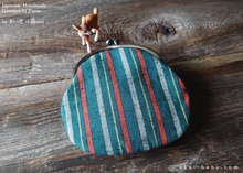 Load image into Gallery viewer, :: Clearance :: Repurposed Vintage Kimono Gamaguchi, Japanese Handmade Frame Purse ⦿gpjf0003