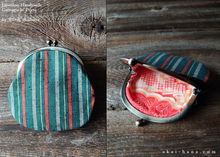 Load image into Gallery viewer, :: Clearance :: Repurposed Vintage Kimono Gamaguchi, Japanese Handmade Frame Purse ⦿gpjf0003