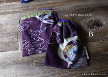 Load image into Gallery viewer, Little Kinchaku Purse, Shibukei Remnants various size ⦿kpjf1100B