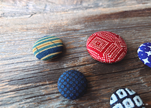 Load image into Gallery viewer, Vintage Kimono Magnets in Metal Tin Box, Set of 5 ⦿mgvk0009