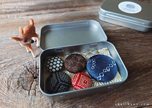 Load image into Gallery viewer, Vintage Kimono Magnets in Metal Tin Box, Set of 5 ⦿mgvk0010
