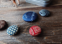 Load image into Gallery viewer, Vintage Kimono Magnets in Metal Tin Box, Set of 5 ⦿mgvk0010