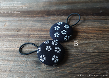 Load image into Gallery viewer, Repurposed Remnants Covered Button Hair Tie, Napkin Holder, Cord Organizer Wagara ⦿phjf1001