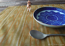 Load image into Gallery viewer, :: Clearance :: Japanese Handmade Placemats, Kasuri Print ⦿pmjf1006
