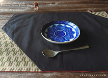 Load image into Gallery viewer, :: Clearance :: Japanese Handmade Placemats, Yagasuri (Arrowhead) Khaki and Green ⦿pmjf1009