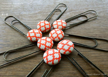 Load image into Gallery viewer, Vintage Kimono Bookmarks, Orange Red Geometric, sbvk0001 (Copy)