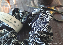Load image into Gallery viewer, Japanese Handmade Scrunchies, Monotone Floral ⦿scaf0005