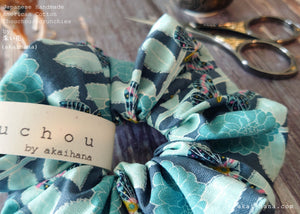Japanese Handmade Scrunchies, Flowers and Butterflies, scaf0019
