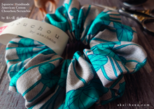 Load image into Gallery viewer, Japanese Handmade Scrunchies, Ukigusa, scaf0026
