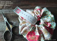 Load image into Gallery viewer, Japanese Handmade Kimono Style Scrunchies, SAKURA scjf0084