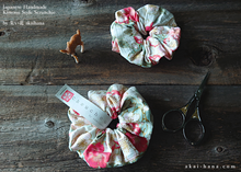 Load image into Gallery viewer, Japanese Handmade Kimono Style Scrunchies, SAKURA scjf0084