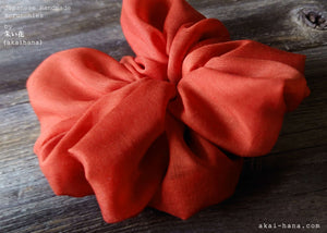 Japanese Handmade Scrunchies, Scarlet