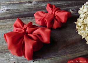 Japanese Handmade Scrunchies, Scarlet