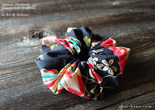 Load image into Gallery viewer, Japanese Handmade Kimono Style Chouchou/Scrunchies, scjf0099