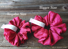 Load image into Gallery viewer, Japanese Handmade Cotton Organdy Scrunchies, Raspberry, Green or Yellow scjf0101-3
