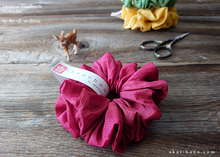 Load image into Gallery viewer, Japanese Handmade Cotton Organdy Scrunchies, Raspberry, Green or Yellow scjf0101-3