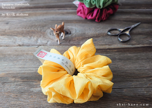 Load image into Gallery viewer, Japanese Handmade Cotton Organdy Scrunchies, Raspberry, Green or Yellow scjf0101-3