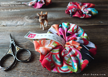 Load image into Gallery viewer, Japanese Handmade Kimono style Scrunchies, Taisho-Roman, scjf0104
