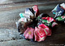 Load image into Gallery viewer, Japanese Handmade Kimono style Scrunchies, scjf0105