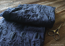 Load image into Gallery viewer, Japanese Infinity Snood Scarf, Enshuku Cotton, Dots Dark Navy, sif0011