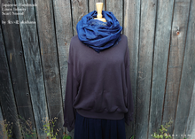 Load image into Gallery viewer, Japanese Indigo Linen Infinity Scarf, Blue, sif0021
