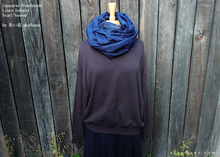 Load image into Gallery viewer, Japanese Indigo Linen Infinity Scarf, Blue, sif0021