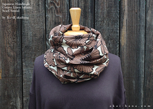 Load image into Gallery viewer, Japanese Handmade Infinity Scarf, Linen x Cotton, Nordic Floral
