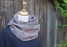 Load image into Gallery viewer, Japanese Handmade Infinity Snood Scarf, Asagao Morning Glory, Grayish Purple, sif0038
