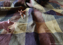 Load image into Gallery viewer, Japanese Handmade Linen Wrap Scarf, Shades of Autumn, 100% Linen