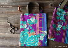 Load image into Gallery viewer, Little Tote, Kimono Floral Purple, tbls0018
