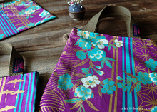 Load image into Gallery viewer, Little Tote, Kimono Floral Purple, tbls0018