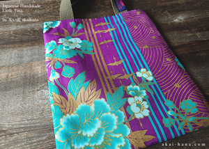 Little Tote, Kimono Floral Purple, tbls0018