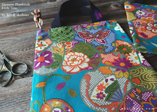 Load image into Gallery viewer, Little Tote, Kimono Floral Turquoise, tbls0020