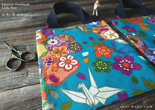 Load image into Gallery viewer, Little Tote, Kimono Floral Turquoise, tbls0020