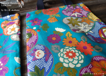 Load image into Gallery viewer, Little Tote, Kimono Floral Turquoise, tbls0020