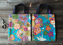 Load image into Gallery viewer, Little Tote, Kimono Floral Turquoise, tbls0020