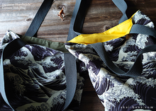 Load image into Gallery viewer, Japanese Handmade Tote, Ukiyoe Nami (Wave) tbml0011