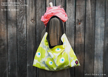 Load image into Gallery viewer, Japanese Handcrafted SANKAKU Tote, Large Floral Yellow ⦿tbml0031