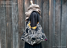 Load image into Gallery viewer, Japanese Handcrafted SANKAKU Tote, Surge Black ⦿tbml0033